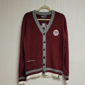 Bruzer U Of Chicago Burgundy & Gray Men's Homecoming Sweater Med New
